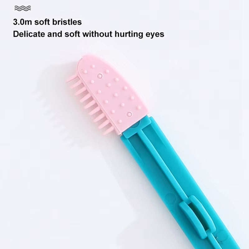 Pets Eye Comb Brush Tear Stain Remover Comb Soft Silicone Grooming Tools for Small Cat Dog Gentle Cleaning Eye Scabs Clean Brush