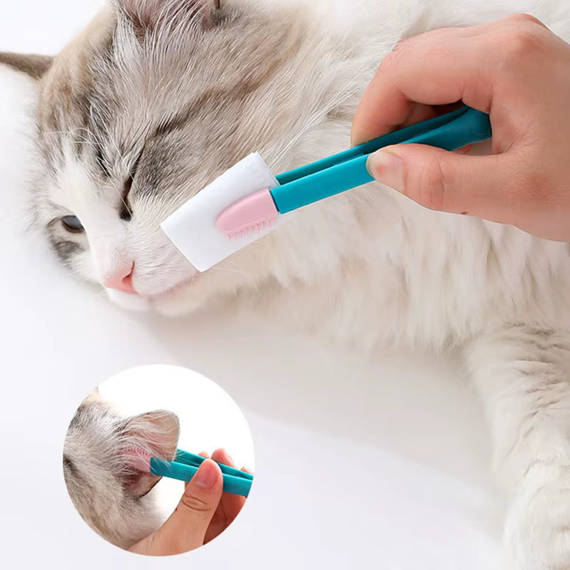 Pets Eye Comb Brush Tear Stain Remover Comb Soft Silicone Grooming Tools for Small Cat Dog Gentle Cleaning Eye Scabs Clean Brush