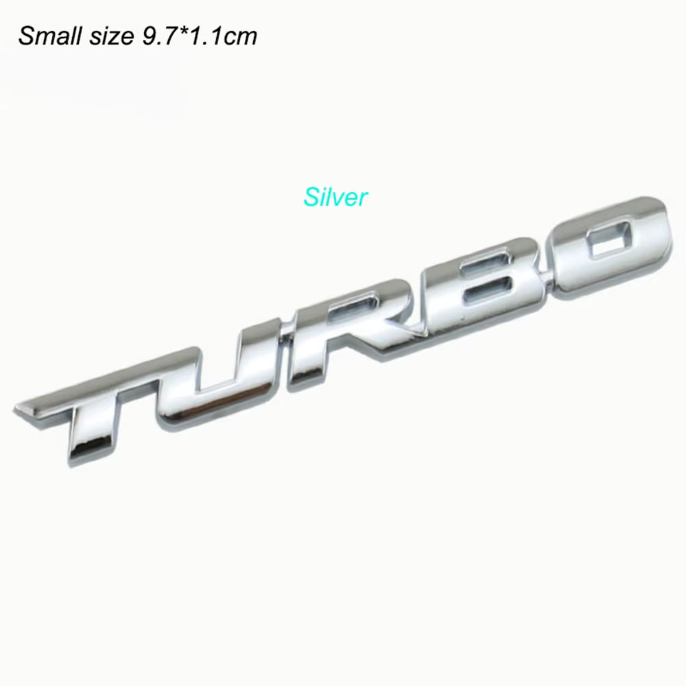 Brand New Car Styling Car Turbo Boost Loading Boosting 3D Metal Chrome Zinc Alloy 3D Emblem Badge Sticker Decal Auto Accessory