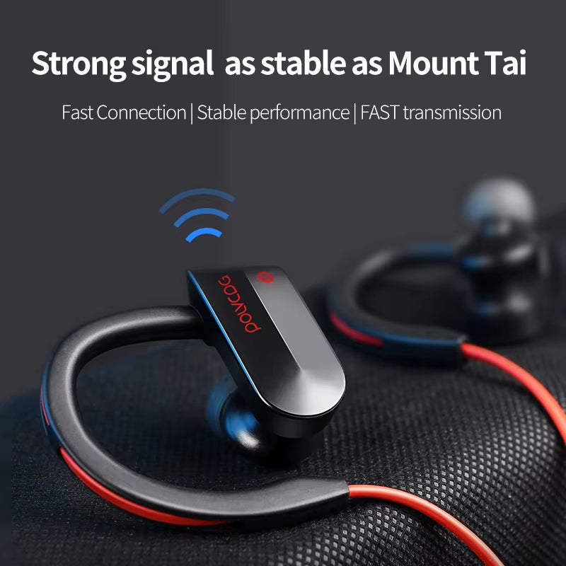 -K98 Neck Wireless Bluetooth Headset IPX7 Waterproof Sports Fitness Stereo Headset Microphone Noise Cancelling Wireless